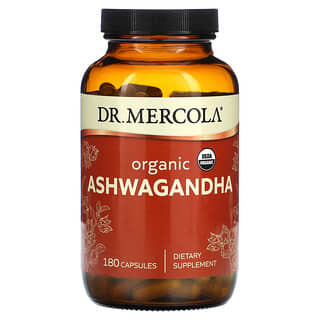 Dr. Mercola, Ashwagandha orgánico`` 180 cápsulas