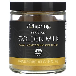 Dr. Mercola, Solspring, organiczne Golden Milk, 75 g