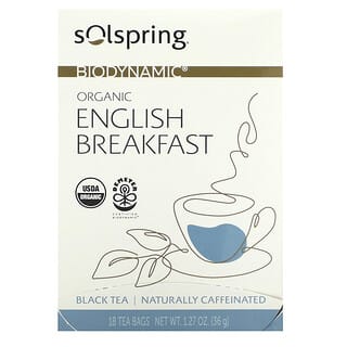 Dr. Mercola, Biodynamic®, Organic English Breakfast, Black Tea, 18 Tea Bags, 1.27 oz (36 g)