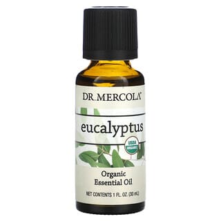 Dr. Mercola, Aceite esencial orgánico, Eucalipto, 30 ml (1 oz. Líq.)