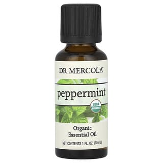 Dr. Mercola, Aceite esencial orgánico, Menta`` 30 ml (1 oz. Líq.)