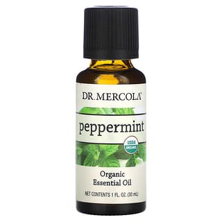 Dr. Mercola, Aceite esencial orgánico, Menta`` 30 ml (1 oz. Líq.)