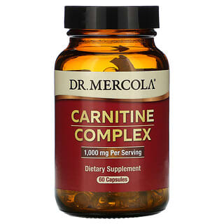 Dr. Mercola, Complejo de carnitina, 500 mg, 60 cápsulas