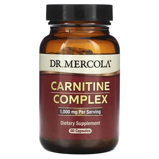 Dr. Mercola, комплекс с карнитином, 1000 мг, 60 капсул (500 мг в 1 капсуле)