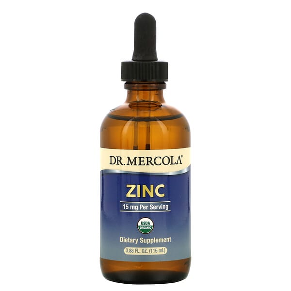 Dr. Mercola, Zink, 15 mg, 115 ml (3,88 fl. oz.)