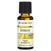 Organic Essential Oil, Lemon, 1 fl oz (30 ml)