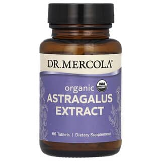 Dr. Mercola, Organiczny ekstrakt z traganka, 60 tabletek