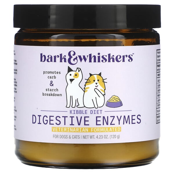 Dr. Mercola, Bark & Whiskers, Kibble Diet Digestive Enzymes, For Dogs ...