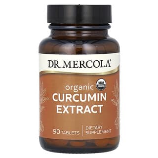 Dr. Mercola, Extrato de Curcumina Orgânica, 90 Comprimidos