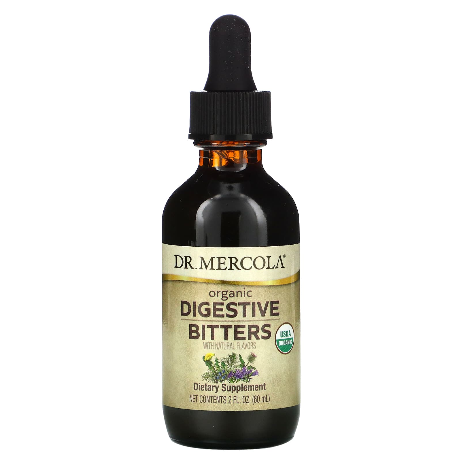 Dr. Mercola, Organic Digestive Bitters with Natural Flavors, 2 fl oz (60 ml)