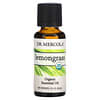 Organic Essential Oil, Lemongrass, 1 fl oz (30 ml)