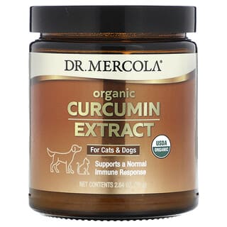 Dr. Mercola, Extracto de curcumina orgánica, Para gatos y perros`` 75 g (2,64 oz)