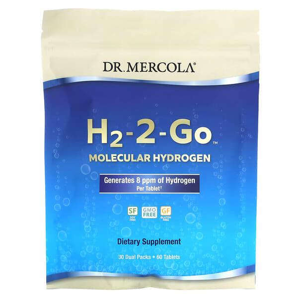 Dr. Mercola, H22Go, 30 Dual Packs, 60 Tablets
