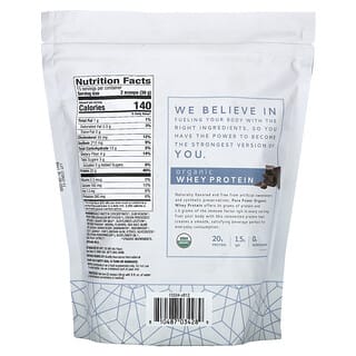 Dr. Mercola, Pure Power, organiczne białko serwatkowe, czekolada, 585 g