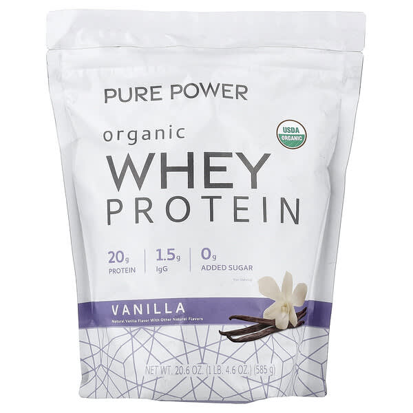 Dr. Mercola, Pure Power, Organic Whey Protein, Vanilla, 1 lb 4.6 oz (585 g) — product photo 1