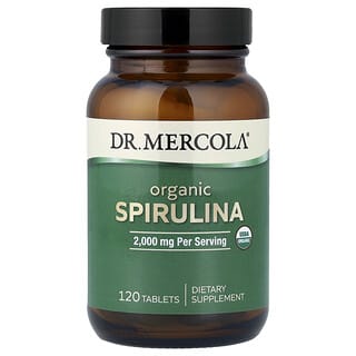Dr. Mercola, 유기농 스피룰리나, 120정