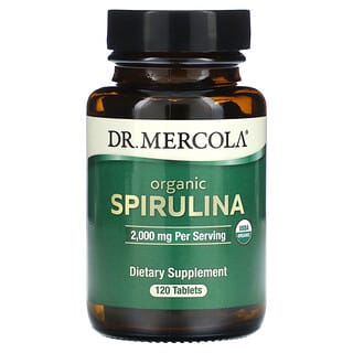 Dr. Mercola, Spiruline biologique, 2000 mg, 120 comprimés (500 mg par comprimé)