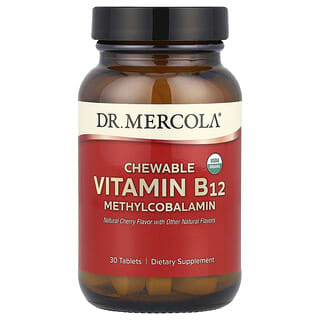 Dr. Mercola, Chewable Vitamin B12 Methylcobalamin, Natural Cherry, 30 Tablets