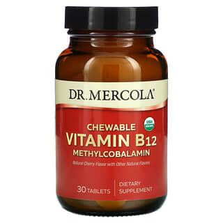 Dr. Mercola, 維生素 B12 甲鈷胺咀嚼片，天然櫻桃味，30 片