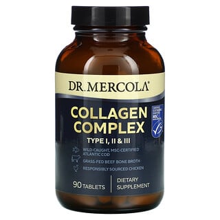 Dr. Mercola, Collagen Complex, Type I, II & III, 90 Tablets