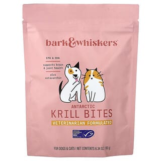 Dr. Mercola, Bark & Whiskers，南极磷虾零食，猫狗专用，6.34 盎司（180 克）