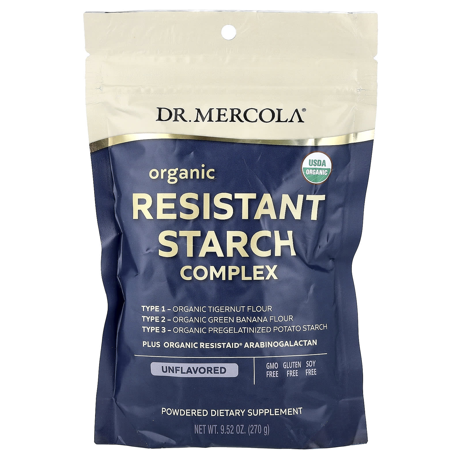 Organic Resistant Starch Complex, Unflavored, 9.52 oz (270 g)