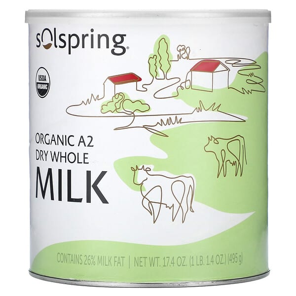 Dr. Mercola, SolSpring®, 유기농 A2 분유, 495g(17.4oz)