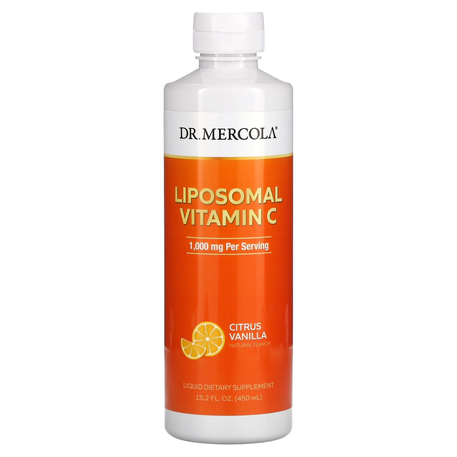 Dr. Mercola, Liposomal Vitamin Citrus Vanilla, 1,000 mg, fl oz (450 ml)