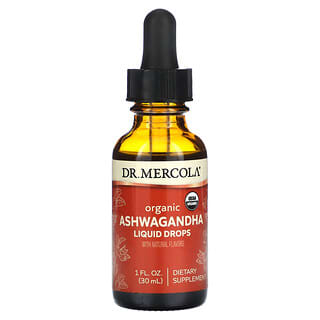 Dr. Mercola, Gotas Líquidas de Ashwagandha Orgânica, 30 ml (1 fl oz)