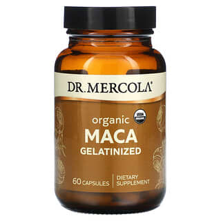 Dr. Mercola, Желатинизированная органическая мака, 60 капсул
