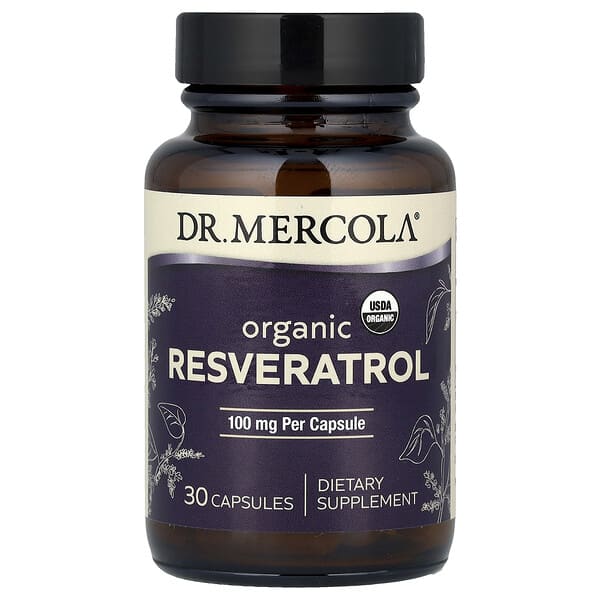 Organic Resveratrol, 100 mg, 30 Capsules