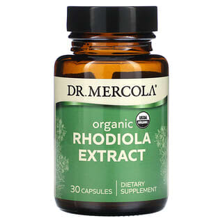 Dr. Mercola‏, תמצית רודיולה אורגנית, 30 כמוסות