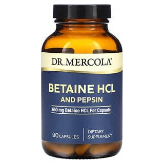 Dr. Mercola, Betaine HCL and Pepsin, 650 mg, 90 Capsules