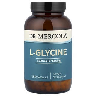 Dr. Mercola, L-glicina, 180 cápsulas (500 mg por cápsula)