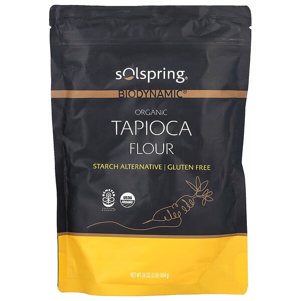 Dr. Mercola, Solspring®, Biodynamic®, Organic Tapioca Flour, 16 oz (454 g)