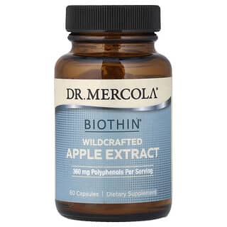 Dr. Mercola, Biotin, Ekstrak Apel Alami, 60 Kapsul