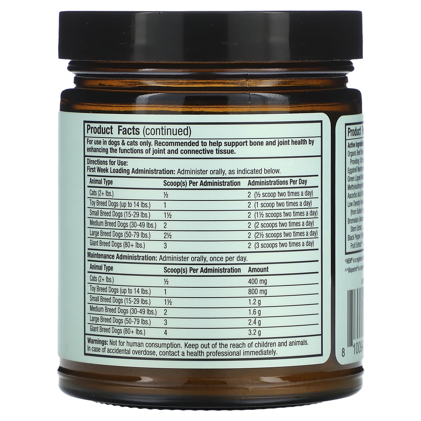 Dr. Mercola, Bark & Whiskers, Joint Support, For Dogs & Cats, 1.69 oz