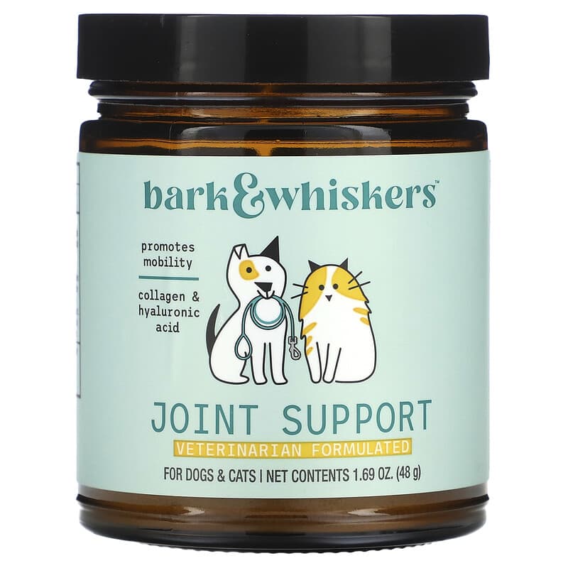 Bark Whiskers Joint Support For Dogs Cats 1.69 oz 48 g