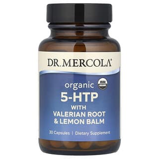 Dr. Mercola, 5-HTP biologique à la racine de valériane et à la mélisse, 30 capsules