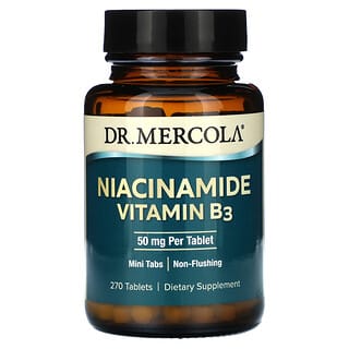Dr. Mercola, никотинамид, витамин B3, 50 мг, 270 таблеток