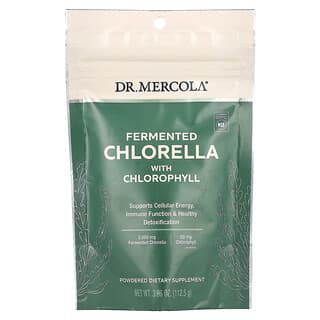 Dr. Mercola, Fermented Chlorella with Chlorophyll, fermentierte Chlorella mit Chlorophyll, 112,5 g (3,96 oz.)