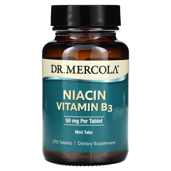 Dr. Mercola, Niacin, Vitamin B3, 50 mg, 270 Tablets