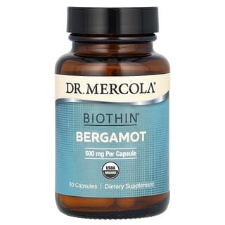 Dr. Mercola, Biothin, Bergamota, 500 mg, 30 cápsulas