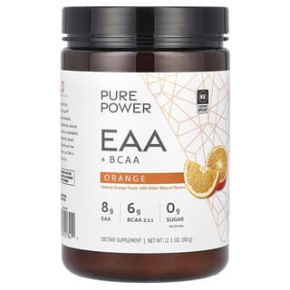 Dr. Mercola, Pure Power, EAA + BCAA, pomarańcza, 350 g