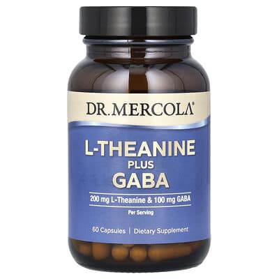 Dr. Mercola, L-Theanine + Gaba, 60 Capsules