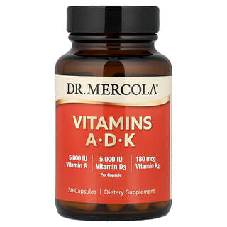 Dr. Mercola, витамины ADK, 30 капсул