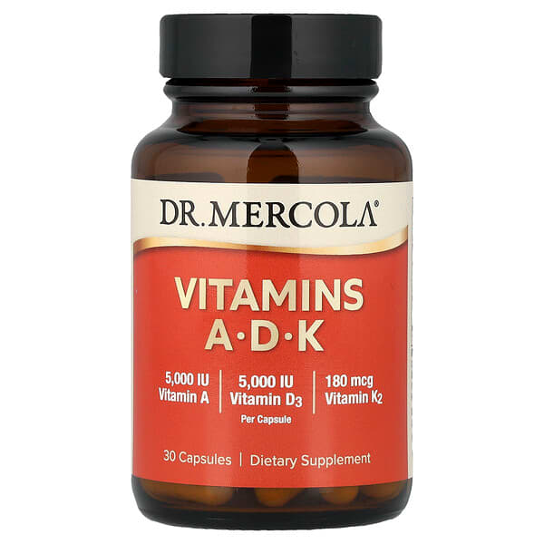 Dr. Mercola, Vitaminas ADK, 30 cápsulas