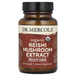 Dr. Mercola, 有機靈芝提取物，500 毫克，30 粒膠囊