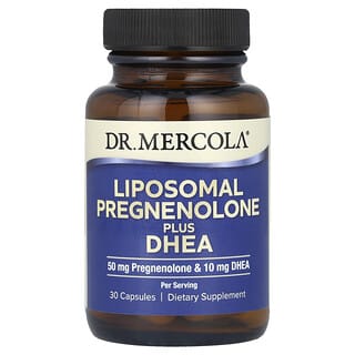 Dr. Mercola, Prégnénolone liposomal + DHEA, 30 capsules