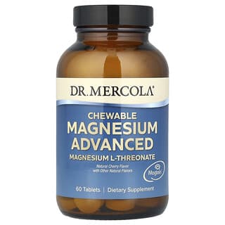 Dr. Mercola, Magnésio Mastigável Avançado, Cereja Natural, 60 Comprimidos